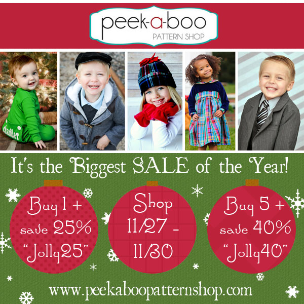 Peek-A-Boo Pattern Shop Holiday Sale!