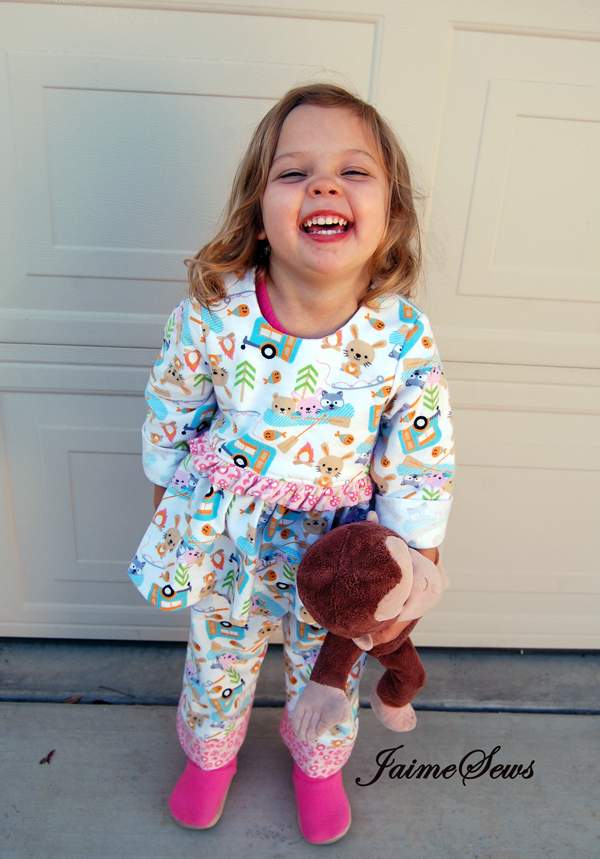 Ruffle PJs Pattern by Once Upon A Sewing Machine | JaimeSews